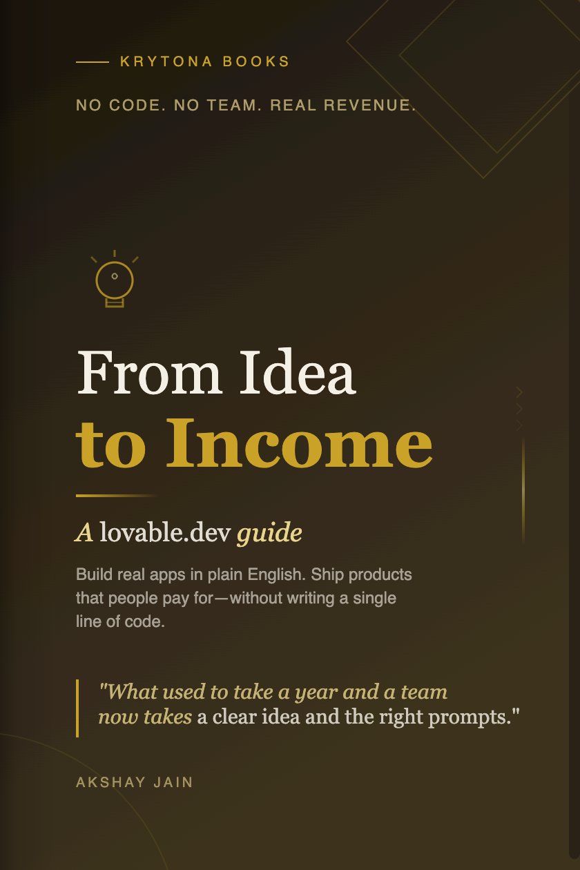 From Idea to Income: A lovable.dev guide